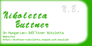 nikoletta buttner business card